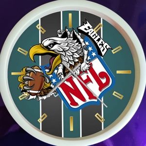 Philadelphia Eagles wall clock